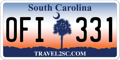 SC license plate OFI331