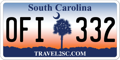 SC license plate OFI332