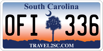 SC license plate OFI336