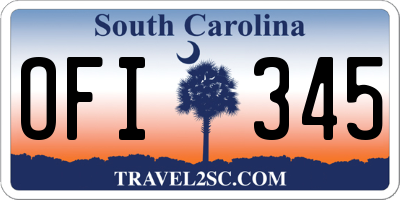 SC license plate OFI345