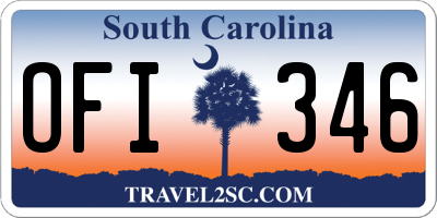 SC license plate OFI346