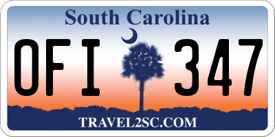 SC license plate OFI347