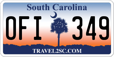 SC license plate OFI349