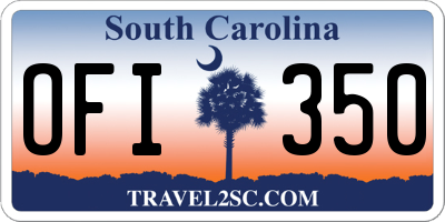 SC license plate OFI350