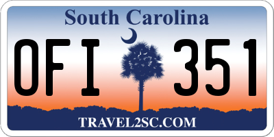 SC license plate OFI351
