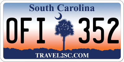 SC license plate OFI352
