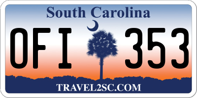 SC license plate OFI353
