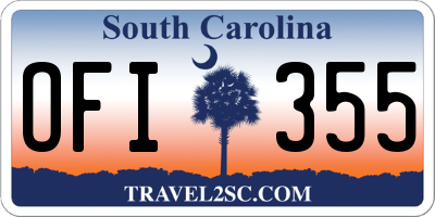SC license plate OFI355