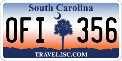 SC license plate OFI356