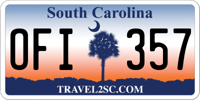 SC license plate OFI357