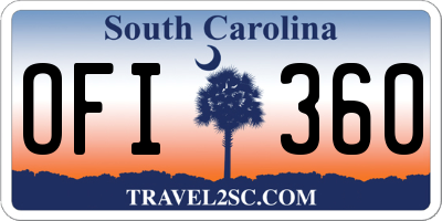 SC license plate OFI360