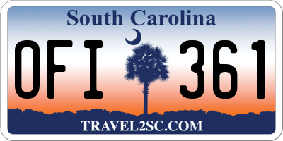 SC license plate OFI361