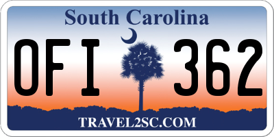 SC license plate OFI362
