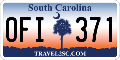 SC license plate OFI371