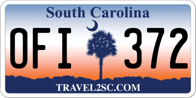 SC license plate OFI372