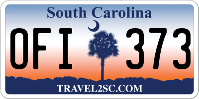 SC license plate OFI373