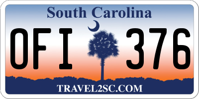 SC license plate OFI376