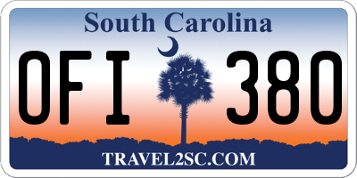 SC license plate OFI380