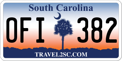 SC license plate OFI382