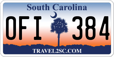 SC license plate OFI384