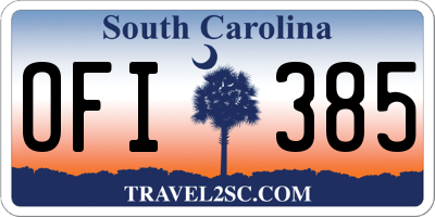 SC license plate OFI385