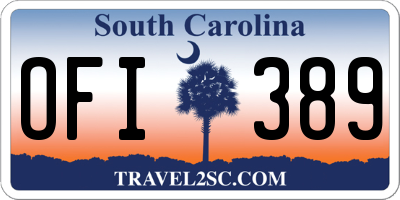 SC license plate OFI389