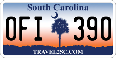 SC license plate OFI390