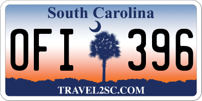 SC license plate OFI396