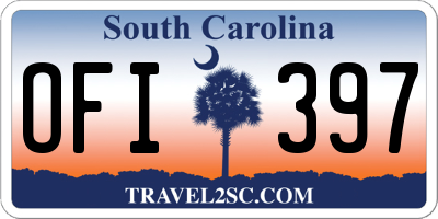 SC license plate OFI397