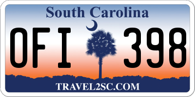 SC license plate OFI398