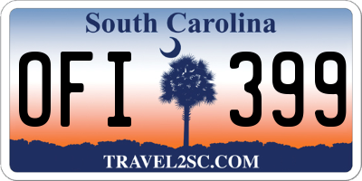 SC license plate OFI399