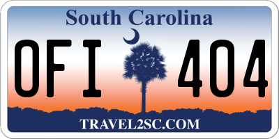 SC license plate OFI404