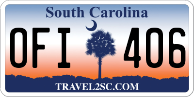 SC license plate OFI406