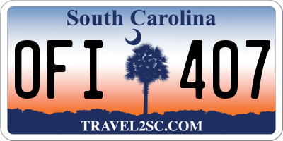 SC license plate OFI407