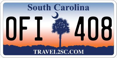 SC license plate OFI408