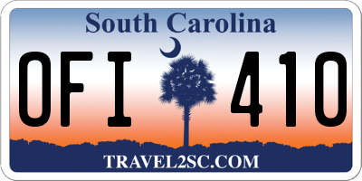 SC license plate OFI410