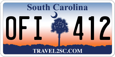 SC license plate OFI412