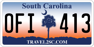 SC license plate OFI413