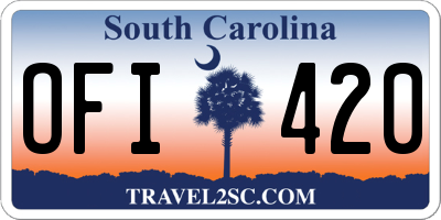 SC license plate OFI420