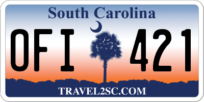 SC license plate OFI421