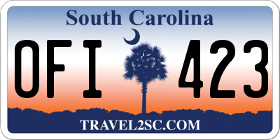 SC license plate OFI423