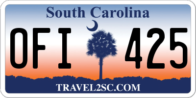 SC license plate OFI425