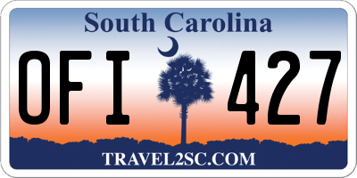 SC license plate OFI427