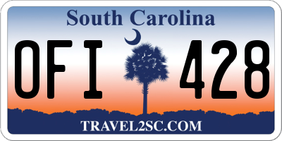 SC license plate OFI428