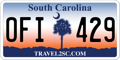 SC license plate OFI429
