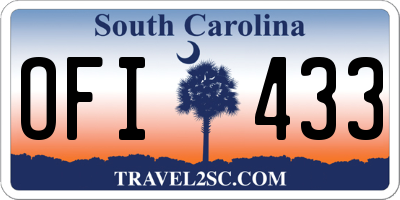 SC license plate OFI433
