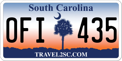 SC license plate OFI435