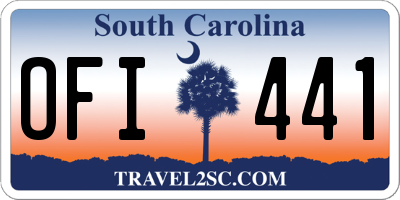 SC license plate OFI441
