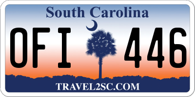 SC license plate OFI446
