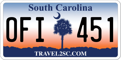 SC license plate OFI451